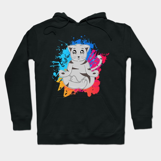 Cat Yoga Hoodie by Crazy Shirts